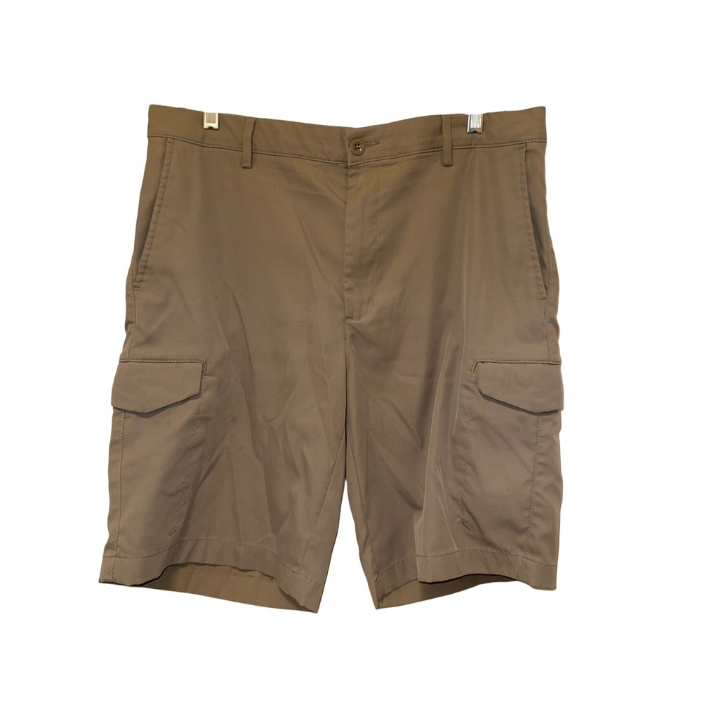 Greg Norman Attack Life Cargo Shorts Mens 34 Khaki Tan Polyester